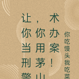让你当刑警，你用茅山术办案！