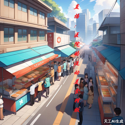 直播:医院的流动美食摊贩