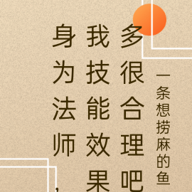 身为法师,我技能效果多很合理吧