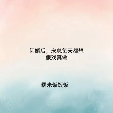 闪婚后，宋总每天都想假戏真做