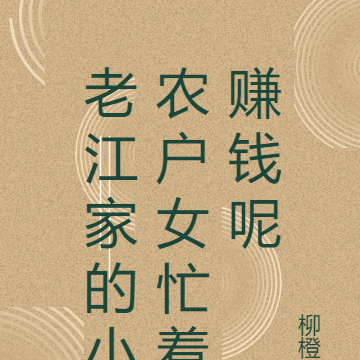 老江家的小农户女忙着赚钱呢