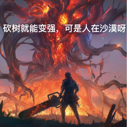 砍树就能变强,可是人在沙漠呀