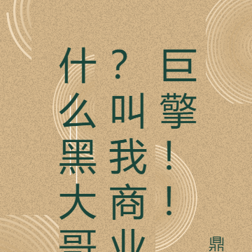 什么黑大哥?叫我商业巨擎!!