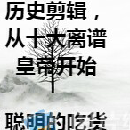 历史剪辑，从十大离谱皇帝开始
