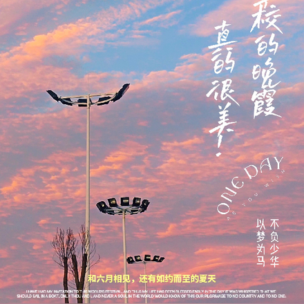 学校的晚霞真的太美了