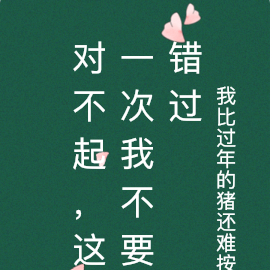 对不起，这一次我不要错过