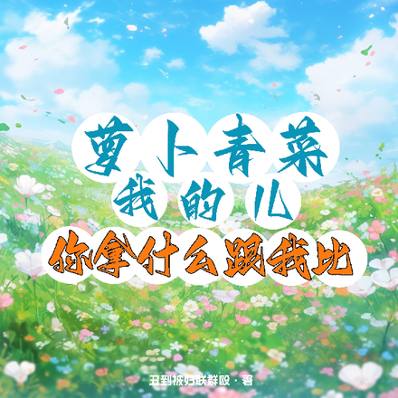 萝卜青菜我的儿,你拿什么跟我比