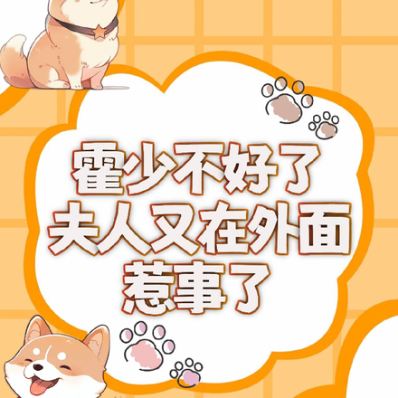 霍少不好了,夫人又在外面惹事了