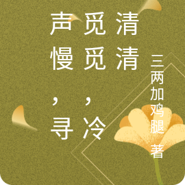 声声慢，寻寻觅觅，冷冷清清