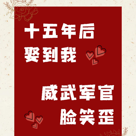十五年后娶到我,威武军官脸笑歪