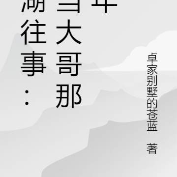 江湖往事:我当大哥那些年
