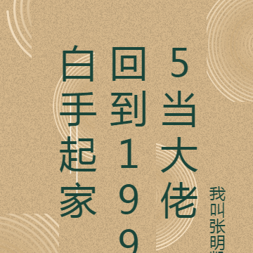白手起家,回到1995当大佬